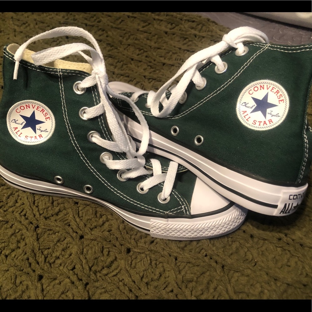 NWOT Converse green high tops